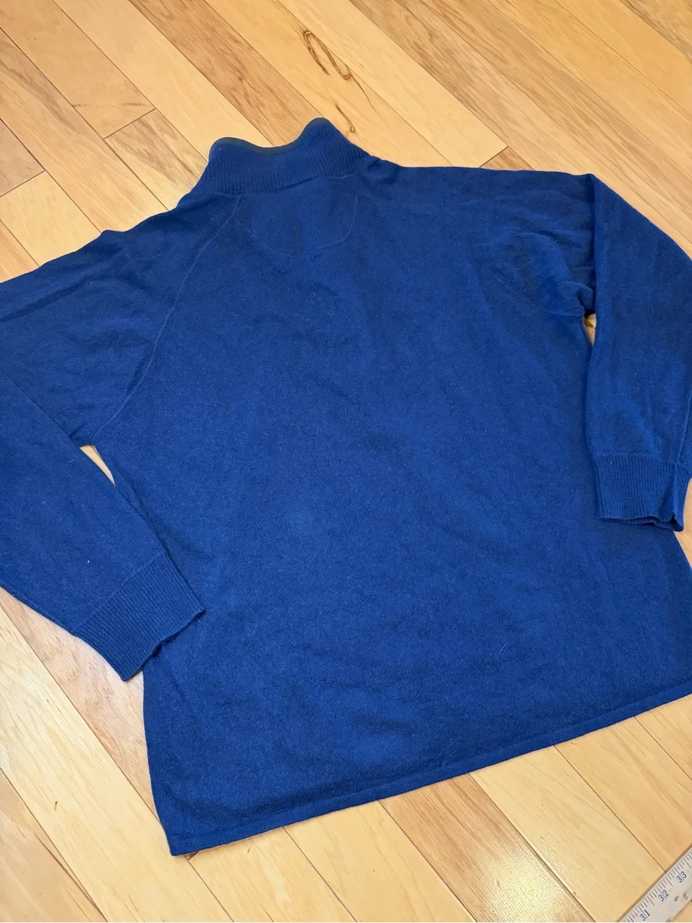 The North Face Navy 1/4 Zip Sweater Fleece Pullover Mens Sz L Relaxed Fit No Tag